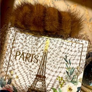 Vintage rare 1950s mink fur pillbox hat